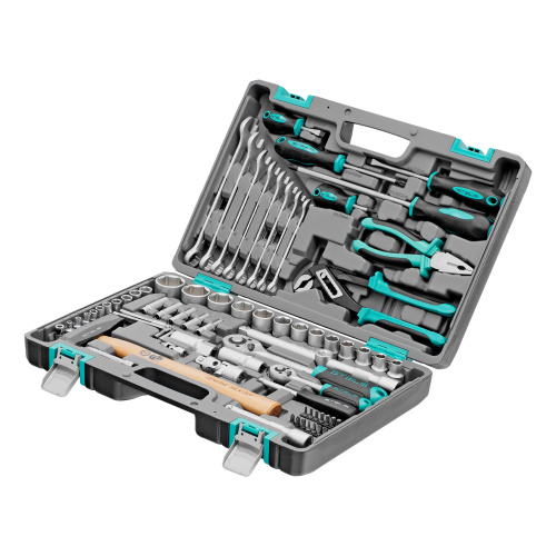 Набор инструментов, 1/2", 1/4", CrV, пластиковый кейс 76 предметов Stels по ценам производителя в Екатеринбурге с доставкой по всей России