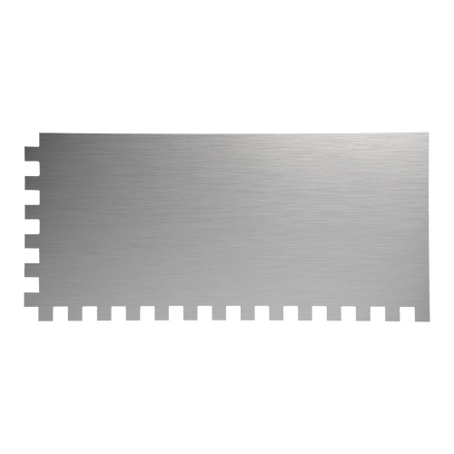 Гладилка стальная, 280 x 130 мм, зеркальная полировка, пластмастмассовая ручка, зуб 10 x 10 мм Matrix по ценам производителя в Екатеринбурге с доставкой по всей России