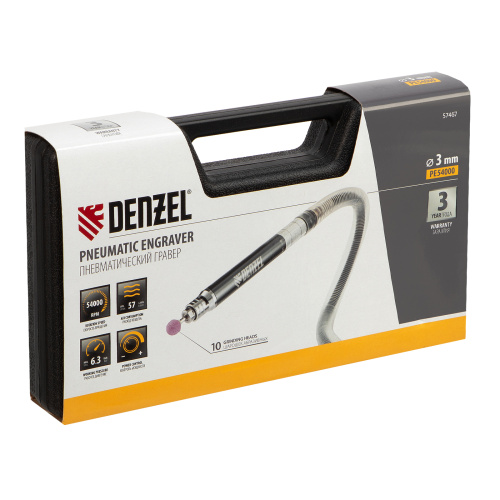 Пневматический гравер PE54000, 54000 об/мин, 3 мм, 57 л/мин Denzel по ценам производителя в Екатеринбурге с доставкой по всей России