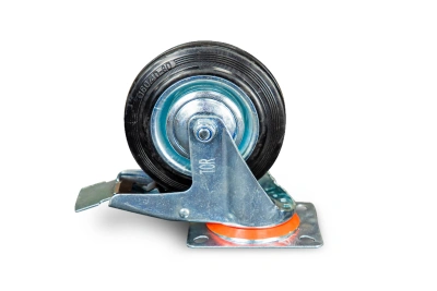 Колесо поворотное резина SCb 63 160 мм с тормозом (N) по ценам производителя в Екатеринбурге с доставкой по всей России