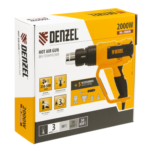 Фен технический HG-2000M, 2000 Вт, 3 режима Denzel по ценам производителя в Екатеринбурге с доставкой по всей России