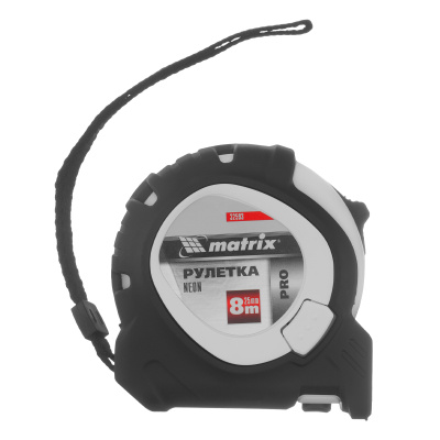 Рулетка Neon,8 м x 25 мм,обрезиненный корпус,3 фиксации,Pro Matrix купить в Москве с доставкой по всей России | ProtosMarket.ru