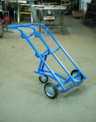 Тележка для газовых баллонов TOR ГБ-2, 2 баллона (250 литые колеса + 160 поворотное) по ценам производителя в Екатеринбурге с доставкой по всей России