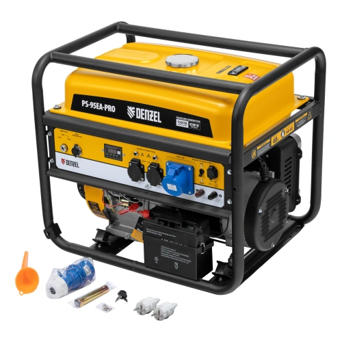 Генератор бензиновый PS-95EA-PRO, 9,5 кВт, 230 В, 40 л, разъём ATS, эл.старт Denzel по ценам производителя в Екатеринбурге с доставкой по всей России