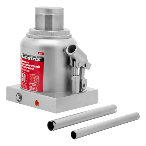 Домкрат гидравлический бутылочный, 50 т, высота подъема 240-370 мм Matrix по ценам производителя в Екатеринбурге с доставкой по всей России