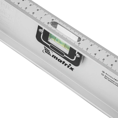 Уровень алюминиевый "Рельс", 400 мм, 3 глазка (1 поворотный) Matrix по ценам производителя в Екатеринбурге с доставкой по всей России