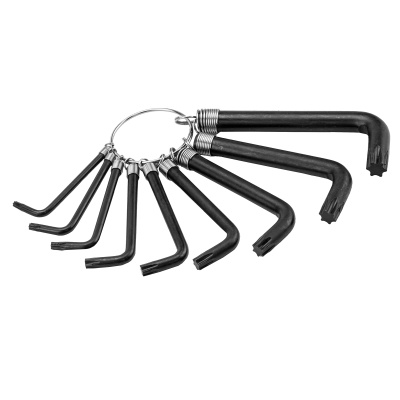 Набор ключей имбусовых Torx 9 шт: T10, 15, 20, 25, 27, 30, 40, 45, 50, оксидированные, на кольце Sparta по ценам производителя в Екатеринбурге с доставкой по всей России