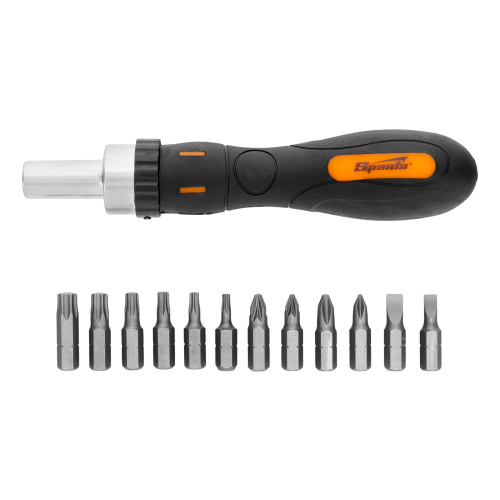 Отвертка реверсивная с набором бит, CrV, 12 шт, Sparta по ценам производителя в Екатеринбурге с доставкой по всей России