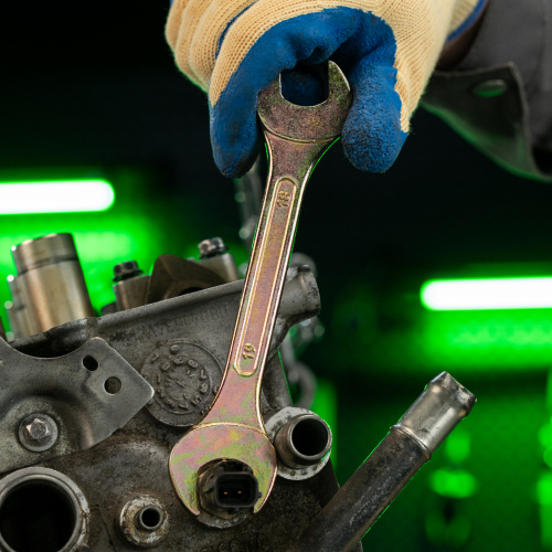 Набор ключей рожковых 6-32 мм, 12 шт, желтый цинк Сибртех по ценам производителя в Екатеринбурге с доставкой по всей России