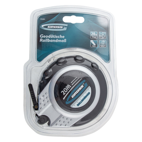 Рулетка геодезическая 20 м х 13 мм, закрытый корпус, металлическая лента, нейлон Gross по ценам производителя в Екатеринбурге с доставкой по всей России