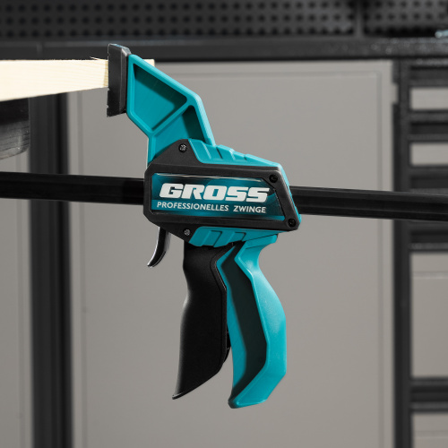 Струбцина реечная, быстрозажимная, пистолетного типа, пошаговый механизм, пластиковый корпус, 450мм Gross по ценам производителя в Екатеринбурге с доставкой по всей России