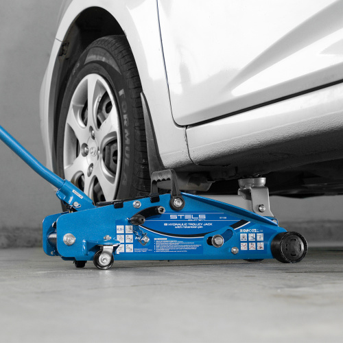 Домкрат гидравлический подкатной с фиксатором, 2.5 т, Safety Pin, 140-385 мм, в кейсе Stels по ценам производителя в Екатеринбурге с доставкой по всей России