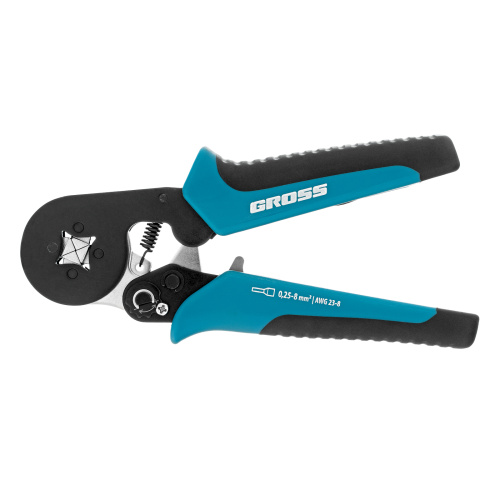 Клещи (пресс-клещи) для обжима наконечников электропроводов с сечением 0.25-8 мм2 Gross по ценам производителя в Екатеринбурге с доставкой по всей России