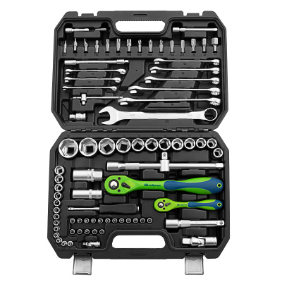 Набор инструментов 82 предмета, CrV, 1/2", 1/4" Сибртех по ценам производителя в Екатеринбурге с доставкой по всей России