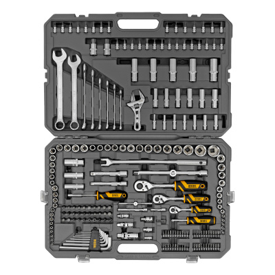 Набор инструментов, 1/2", 1/4", 3/8", CrV, S2, пластиковый кейс, 216 предметов Denzel по ценам производителя в Екатеринбурге с доставкой по всей России