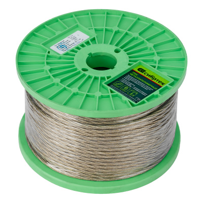 Трос металлополимерный прозрачный ПР-5.0, толщина 4.0 мм, катушка 100 метров Сибртех по ценам производителя в Екатеринбурге с доставкой по всей России