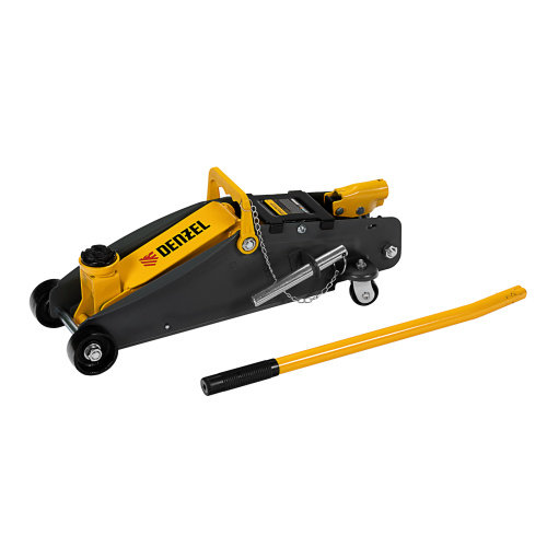 Домкрат гидравлический подкатной с фиксатором, 2,8 т, 135-385 мм, в кейсе Denzel по ценам производителя в Екатеринбурге с доставкой по всей России