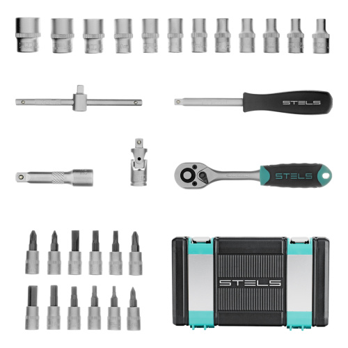 Набор инструментов, 1/4", CrV, пластиковый кейс 29 предметов Stels по ценам производителя в Екатеринбурге с доставкой по всей России