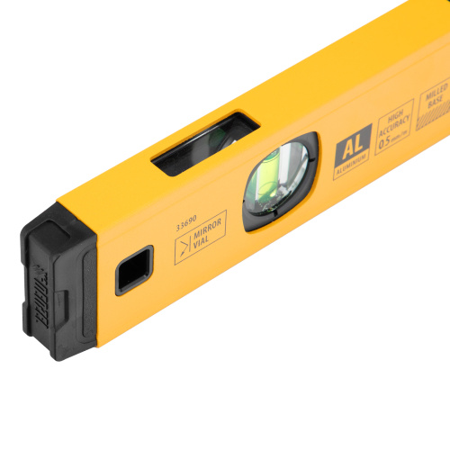 Уровень алюминиевый, магнит., фрезерованный, 3 глазка (1 зеркал.) 0,5 мм/м, 400 мм Denzel по ценам производителя в Екатеринбурге с доставкой по всей России