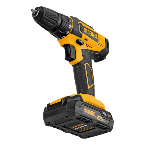 Дрель-шуруповерт аккумуляторная CDL-18-02BM, Li-Ion, 18 В, 2 аккумулятор Denzel по ценам производителя в Екатеринбурге с доставкой по всей России