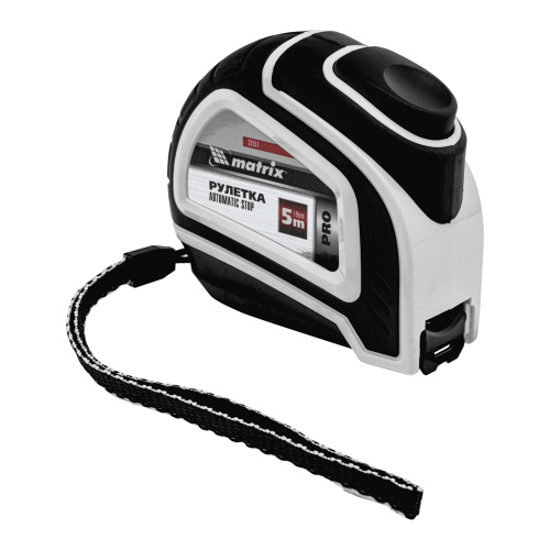 Рулетка Autostop,5 м х 19 мм,двухкомпонентный корпус,автоматическая фиксация,Pro Matrix по ценам производителя в Екатеринбурге с доставкой по всей России