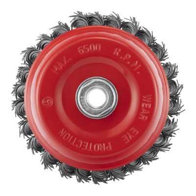 Щетка для УШМ, 125 мм, М14, "чашка", крученая проволока 0.8 мм Matrix по ценам производителя в Екатеринбурге с доставкой по всей России