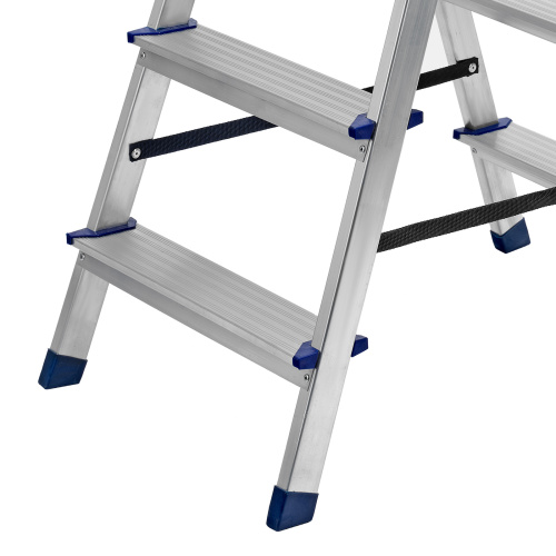 Стремянка двусторонняя 4 ступени, алюминиевая, Сибртех по ценам производителя в Екатеринбурге с доставкой по всей России
