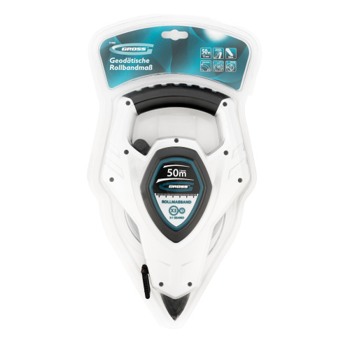 Рулетка геодезическая 50 м х 13 мм, откр, корп, металлическая лента, Super-Нейлон, двусторонняя шкала Gross по ценам производителя в Екатеринбурге с доставкой по всей России
