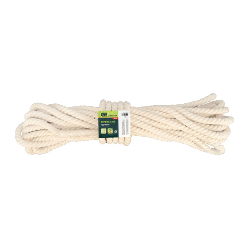 Веревка х/б, D 10 мм, L 11 м, крученая, 211 кгс Сибртех по ценам производителя в Екатеринбурге с доставкой по всей России