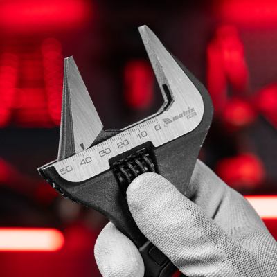 Ключ разводной, тонкие губки, фосфатированный, двухкомпонентная рукоятка, 250 мм, PRO Matrix по ценам производителя в Екатеринбурге с доставкой по всей России