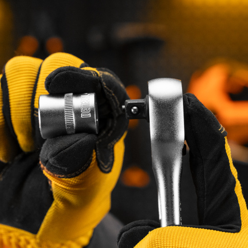 Ключ-трещотка 3/8", 90 зубьев, с быстрым сбросом, CrV Denzel по ценам производителя в Екатеринбурге с доставкой по всей России