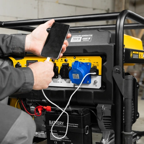 Генератор бензиновый PS 70 EA, 7.0 кВт, 230 В, 25 л, коннектор автоматики, электростартер Denzel по ценам производителя в Екатеринбурге с доставкой по всей России