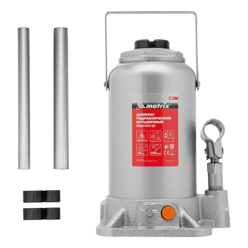 Домкрат гидравлический бутылочный, 20 т, h подъема 244-449 мм Matrix по ценам производителя в Екатеринбурге с доставкой по всей России