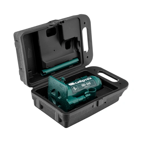 Домкрат гидравлический бутылочный, 5 т, 180-340 мм, в пласт. кейсе Сибртех по ценам производителя в Екатеринбурге с доставкой по всей России