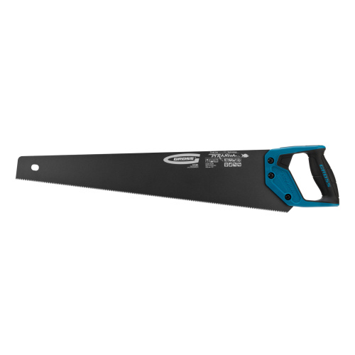 Ножовка по дереву "Piranha", 550 мм, 11-12 TPI, зуб-3D, каленый зуб, тефлоновое покрытие полотна, двухкомпонентная рукоятка Gross по ценам производителя в Екатеринбурге с доставкой по всей России
