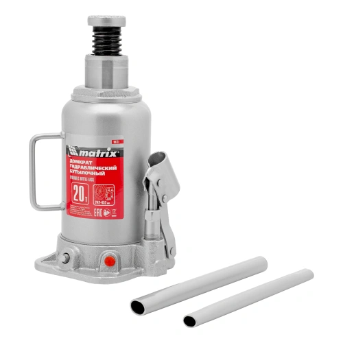 Домкрат гидравлический бутылочный, 20 т, высота подъема 242-452 мм Matrix по ценам производителя в Екатеринбурге с доставкой по всей России