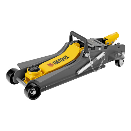 Домкрат гидравлический подкатной с фиксатором, 2,5 т,  85-385 мм, в пласт. кейсе Denzel по ценам производителя в Екатеринбурге с доставкой по всей России