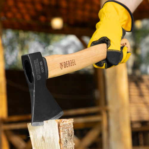 Топор, 600 г, кованый, буковое топорище Denzel по ценам производителя в Екатеринбурге с доставкой по всей России