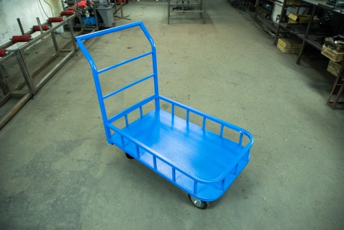 Тележка платформенная TOR ТП-МБ (600х1000) с бортами (колеса 160 мм) по ценам производителя в Екатеринбурге с доставкой по всей России