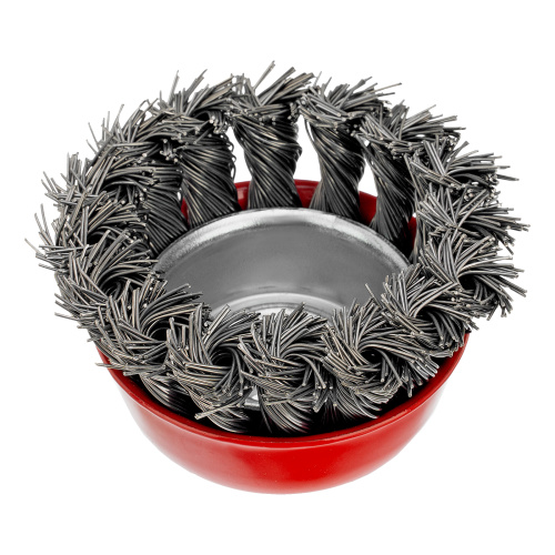 Щетка для УШМ, 65 мм, М14, "чашка", крученая проволока 0.5 мм Matrix по ценам производителя в Екатеринбурге с доставкой по всей России