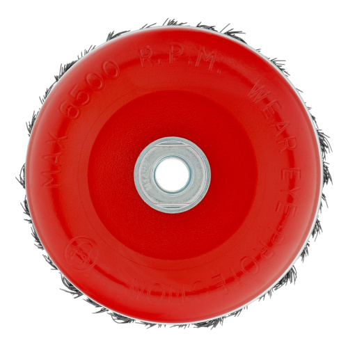 Щетка для УШМ Heavy Duty, 125 мм, М14, "чашка", крученая проволока 0.5 мм Matrix по ценам производителя в Екатеринбурге с доставкой по всей России