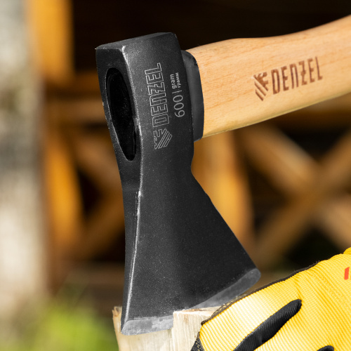 Топор, 600 г, кованый, буковое топорище Denzel по ценам производителя в Екатеринбурге с доставкой по всей России