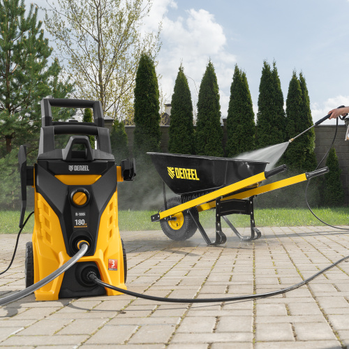 Моечная машина высокого давления R-180i, 2400 Вт, 180 бар, 7.5 л/мин, асинхронный двигатель Denzel по ценам производителя в Екатеринбурге с доставкой по всей России