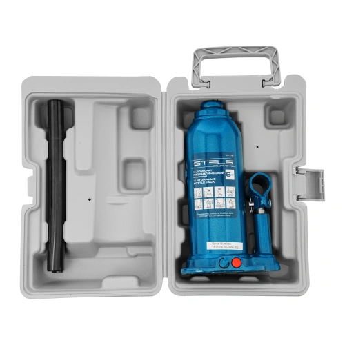 Домкрат гидравлический бутылочный, 6 т, h подъема 207-404 мм, в пластиковом кейсе Stels по ценам производителя в Екатеринбурге с доставкой по всей России