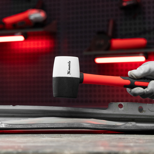 Киянка резиновая, 450 г, черно-белая резина, фибергласовая рукоятка Matrix по ценам производителя в Екатеринбурге с доставкой по всей России