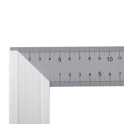 Угольник стальной 300 мм, нержавеющая сталь, градуировка, алюминиевое основание Denzel по ценам производителя в Екатеринбурге с доставкой по всей России