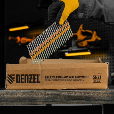 Гвозди для пнев. нейлера (оцинк.) длина - 75 мм, диам. - 3,05 мм, 2000 шт. Denzel по ценам производителя в Екатеринбурге с доставкой по всей России