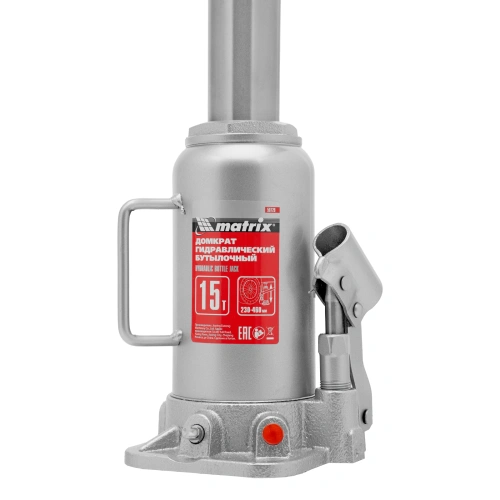 Домкрат гидравлический бутылочный, 15 т, высота подъема 230-460 мм Matrix по ценам производителя в Екатеринбурге с доставкой по всей России