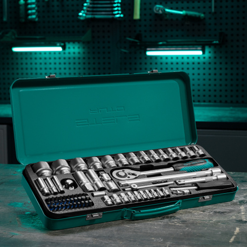 Набор торцевых головок с трещоткой, 1/2" и 1/4", 68 предметов Stels по ценам производителя в Екатеринбурге с доставкой по всей России