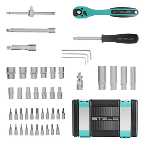 Набор инструментов, 1/4", Cr-V, S2, усиленный кейс, 47 предметов Stels по ценам производителя в Екатеринбурге с доставкой по всей России